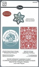 FROM OUR HOME  ALPINE YULE - Sizzix Craft Embossing Folder  Die Set SALE