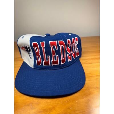 NEW RARE VTG 1990s New England Patriots Drew Bledsoe NFL Starter Hat - Blue