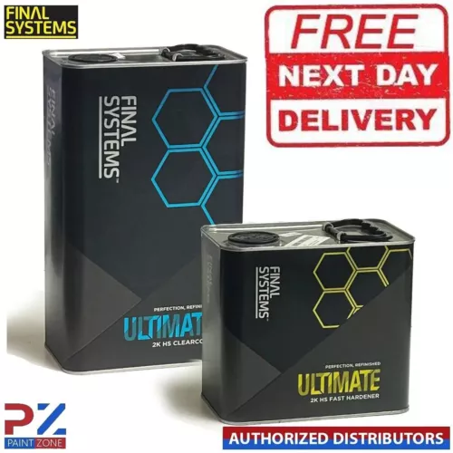 FINAL SYSTEMS ULTIMATE 2K HS CLEAR COAT LACQUER KIT 7.5LTR - FAST HARDENER