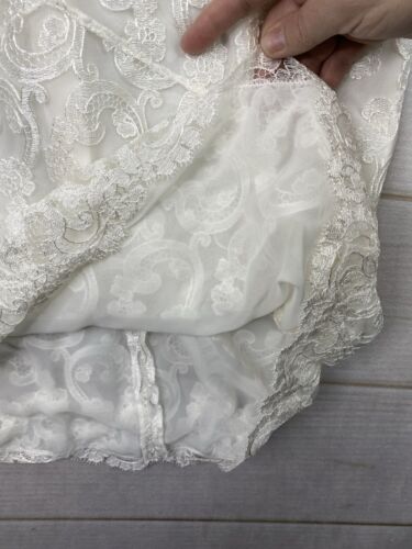 VICTORIA'S SECRET Slip Dress Lingerie XXL White Lace Strappy Back Halter - Picture 3 of 12