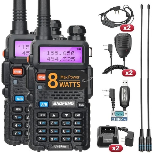 For Baofeng UV-5R 8W Tri-Power Walkie Talkie Dual Band Long Range 128CH Portable - Zdjęcie 12 z 24