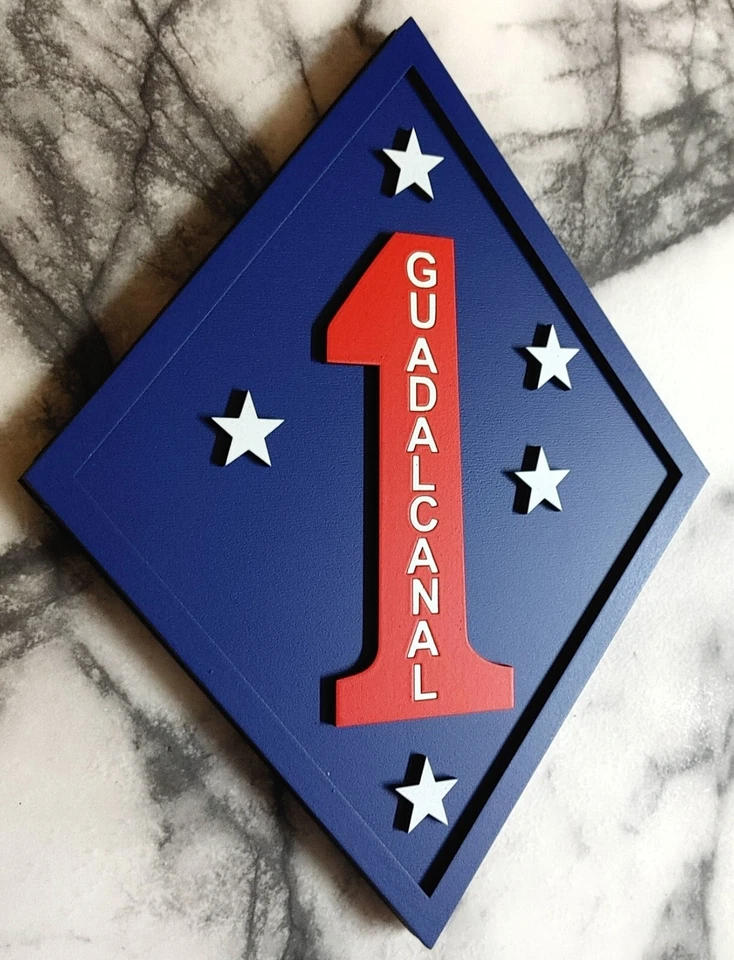 USMC 1ª División de Marines Placa Campamento Pendleton "La Vieja Raza" 1ª MARDIV Foto 2 de 2