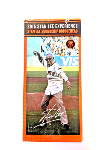 SF Giants 2015 Stan Lee Talking Bobblehead with Soundchip Spider-Man Limited VIP - Picture 5 of 9