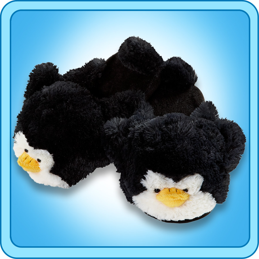 Pillow Pets Authentic Penguin Slippers Toy Gift check size chart