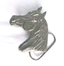  The Great American Buckle Co. Vintage Horse Head Belt Buckle,  Made in USA