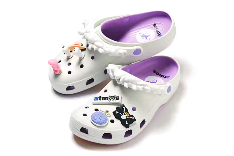 One Piece x atmos x Crocs Classic Clog Shoes Women Size 6 / 23cm