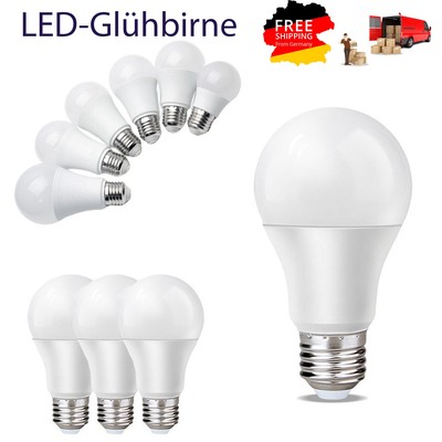 LED Glühbirne E27 Lampe, 5 18 W kaltweiß Energiesparlampe Globus A+