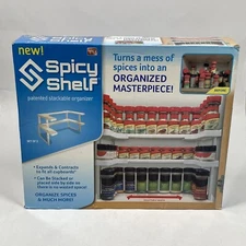 Spicy Shelf Stackable Organizer for Spices & More Set of 2 Shelves