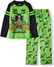 Minecraft 2 PC Long Sleeve Pajama Set Boy Size 8 10/12