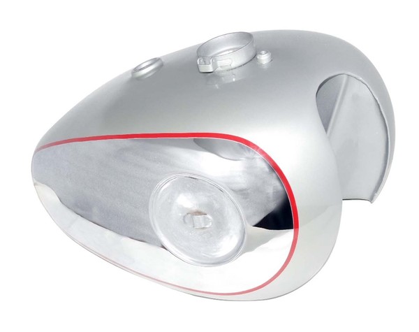 Neue BSA Gold Star B34 A7 Benzin Kraftstofftank Verchromt & Silber Lackiert Gec-image