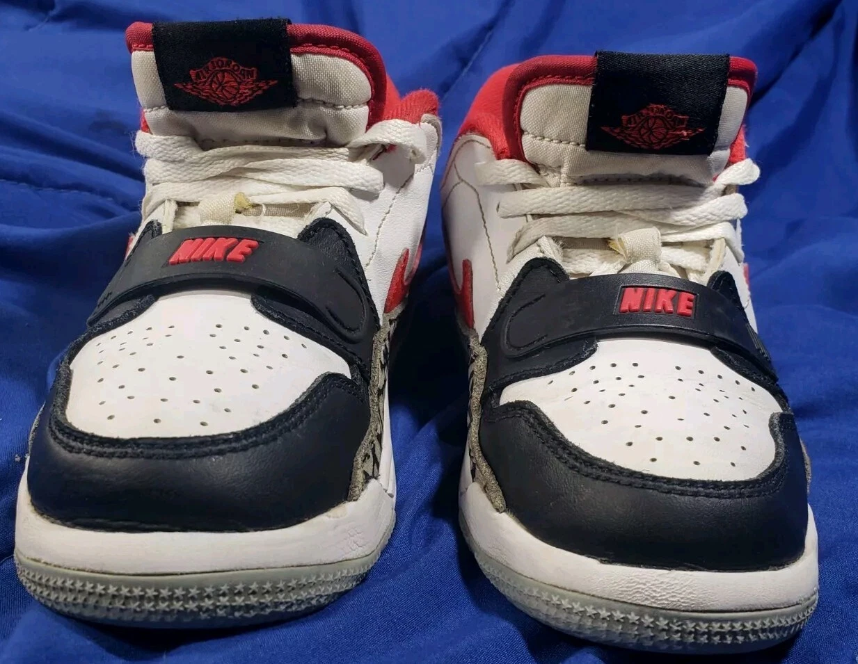 Big Kid's Jordan Air Legacy 312 Low White Fire Red Wolf Grey (CD9054 160) taglia 13C