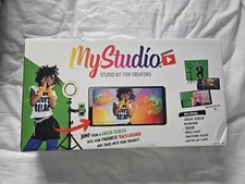 My Studio Green Screen And Ring Light With Stand And Camera Holder