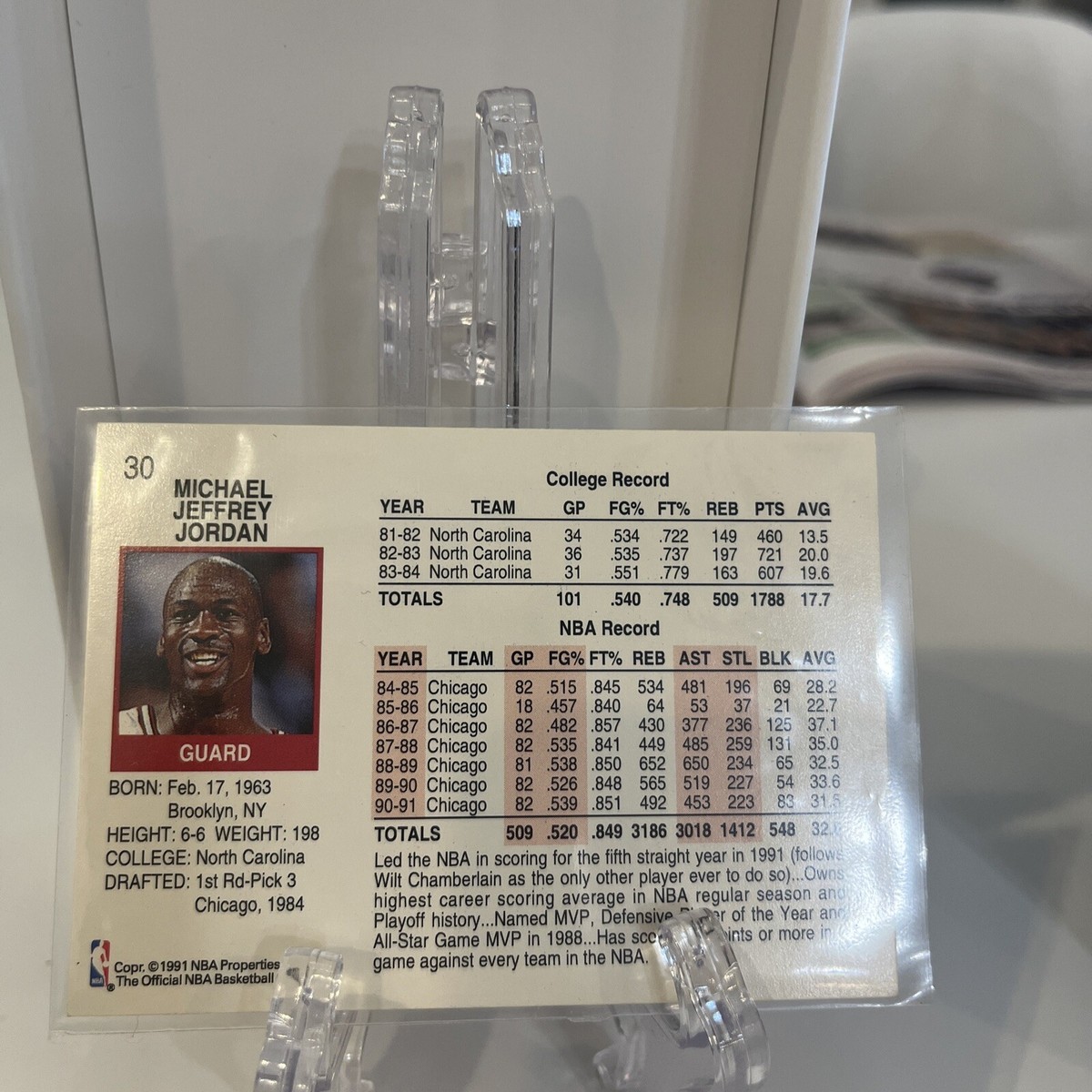 1991 NBA Hoops Michael Jordan, Most Valuable Player Card # 30 | eBay