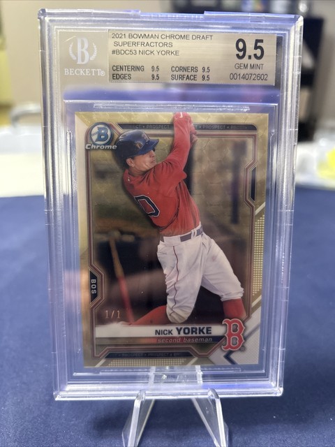 2021 Bowman Chrome Draft Nick Yorke Superfractor BDC-53 #D 1/1 BGS 9.5 MT - H01