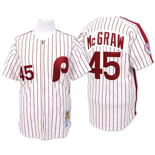 TUG MCGRAW 1976 #45 PHILLIES MITCHELL & NESS AUTHENTIC JERSEY SIZE 44/LARGE - Picture 1 of 1