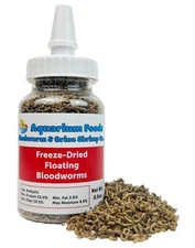 Aquatic Foods Inc. Freeze-Dried Bloodworms, Our Grade A Floating Bloodworms f...