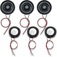 6 Pcs 2W 8 Ohm Mini Round Speakers, Metal Shell, Internal Magnet, Loudspeaker fo