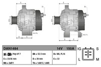 Denso Lichtmaschine Generator Lima DAN1484 FüR Prado Cruiser Land Toyota 14V 5