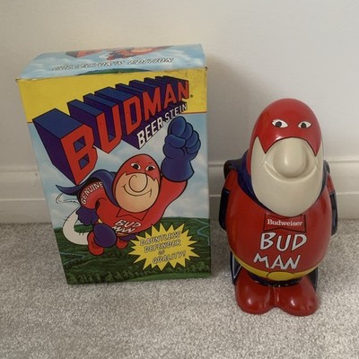 Budweiser Bud Man Bierstein Ceramarte 1989 Vintage Keramik Budman