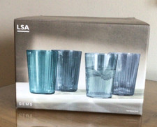 Image of LSA International Gems Highball Glasses, Set of 4, 560ml, Assorted Sapphire