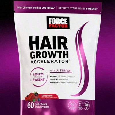#ad Force Factor Hair Accelerator Gummies Biotin Vitamin Eamp; C formula boosts thick $8.90