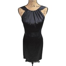 Antonio Melani Navy Tuxedo Waist Party Elegant Black Sleeveless Dress Size 4