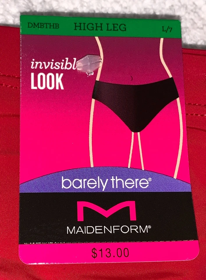 Panty de pierna alta invisible rojo MAIDENFORM Barely There Impulse para mujer talla M 6 L 7 Foto 4 de 4