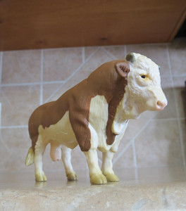 Just removed Schleich 13138 RETIRED fleckvieh bull simmental farm toy 2000-09