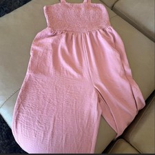Dokotoo Pink Sleeveless Wide-Leg Jumpsuit Squ...