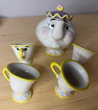 Disney China Beauty and the Beast Teapot Mug Mrs Potts Chip Tea Pot Four Cups