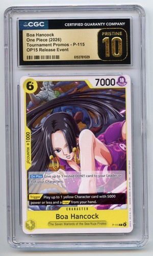 Boa Hancock P-115 Op15 Release Event Tournament Promo One Piece CGC Pristine 10