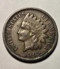 1909 Indian Head Cent 1c Penny, Very Fine VF Details, Exact Coin Shown