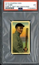 1914 T213 Coupon Cigs. Ty Cobb (Bat off Shoulder) - PSA 1