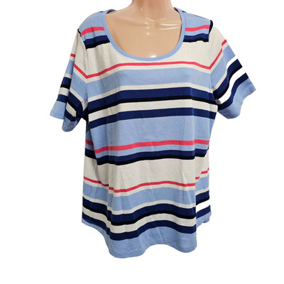 Croft & Barrow Striped Top Tee Women Size 1X Cotton