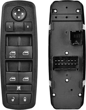 Driver Side Master Power Window Switch - 8Pins + 13Pins - Compatible Black 
