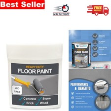 Quick Dry Heavy Duty Floor Paint - Mid Grey, 75ml Sample for High-Traffic Areas