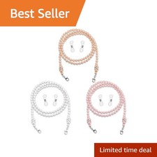 FAIRY CORA 3 PC Beaded Eyeglasses Chain Women Pearl Sunglasses