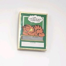 New Vtg 1980s Garfield 50 Bookplates Stickers Love Curling Up With A Good Book