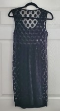 Only Hearts Helena Stuart L Black Dot Sheer Dress