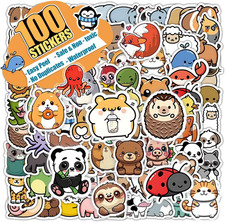 100 PCS Water Bottle Stickers for Kids, Cute Vinyl Aesthetic Waterproof Stickers