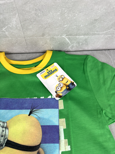 Minions Beach Bum Kids Green Graphic T Shirt Age 8 Official Movie Exclusive - Afbeelding 2 van 8