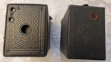 Kodak Brownie Box Camera #2 and Hawk-Eye Model C No 2 Cartridge 120 Film