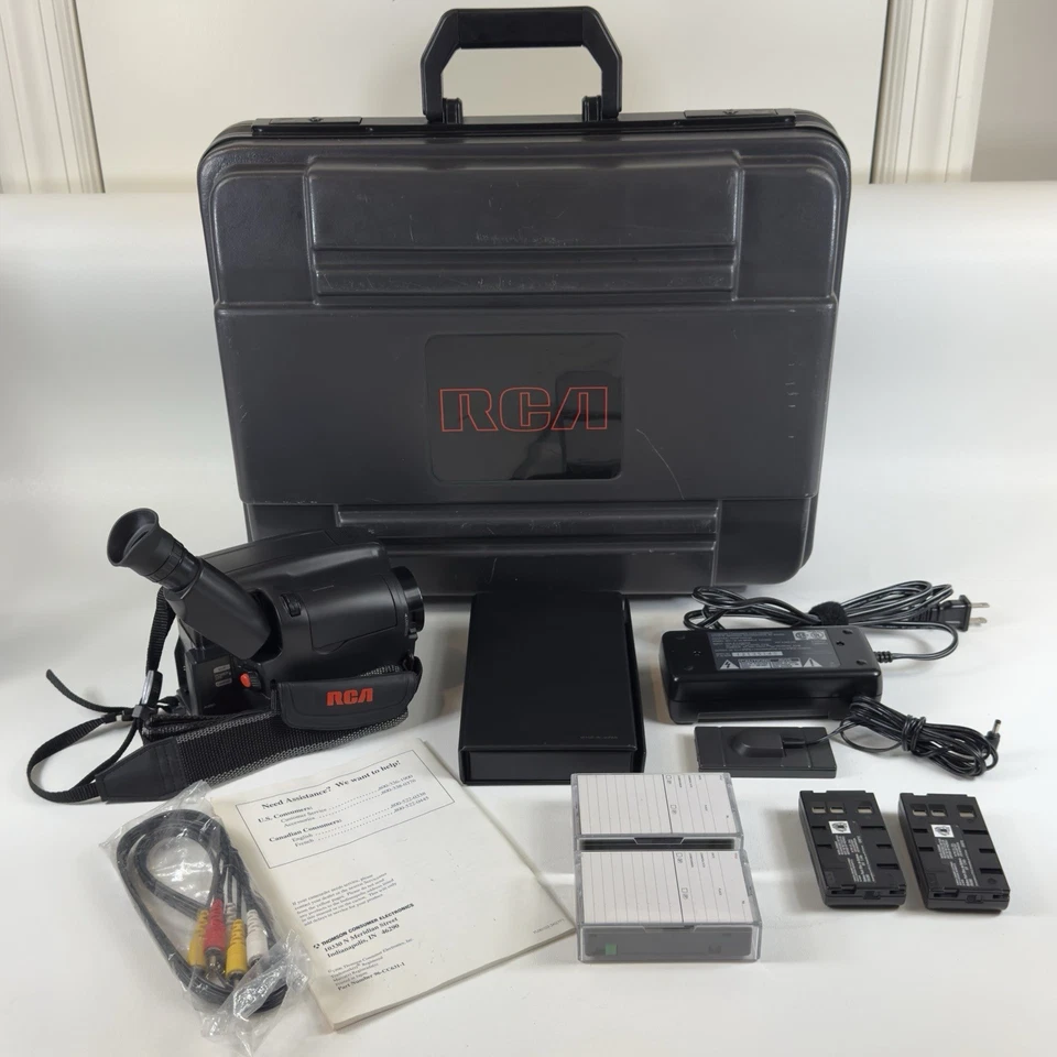 Vtg RCA small Wonder VHS Playback VHS C Camcorder CC631 Complete w/ Case 1996 - Image 3 of 4
