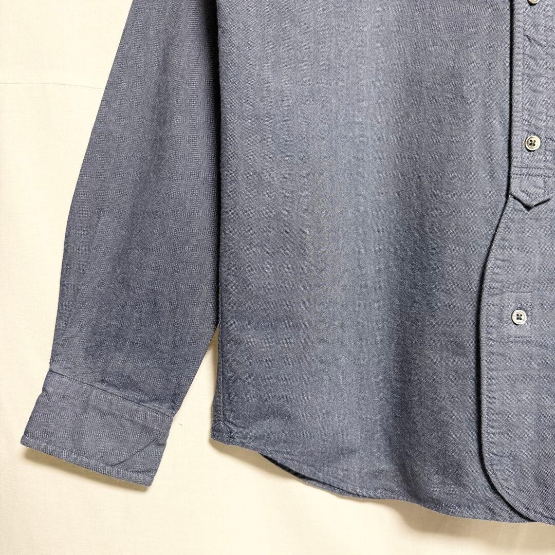 Nigel Cabourn British Officer Shirt Navy Oxford Mens Size 52 Auth image 4
