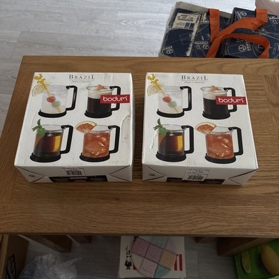 Bodum Brazil Premium Kaffee Tee Gläser Tassen zwei 4er Set