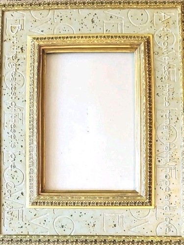 VTG Christian Ornate Gold Demdaco Photo Frame ...faith hope and love...Cor 13:13