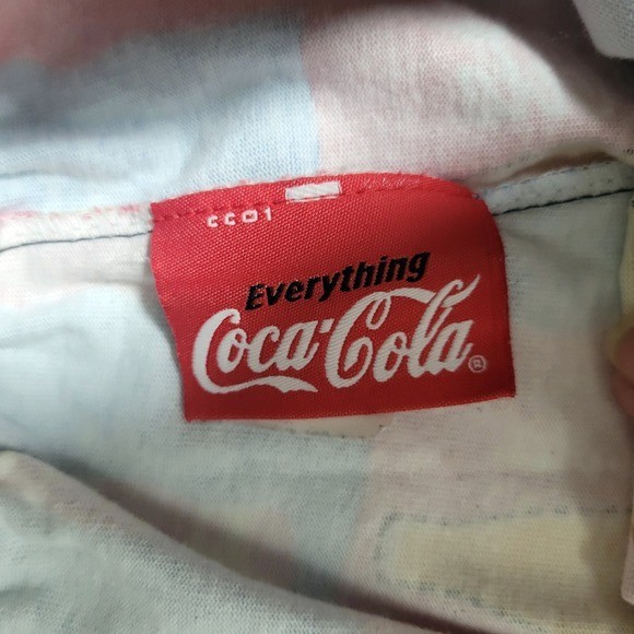 VTG 90s Coca Cola Mens Boxer Sweatshorts Size L Pop Art Colorful Abstract image 5