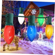 C9 LED Christmas Lights Outdoor 25FT Christmas String Lights, 25 FT Multicolor