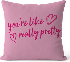 Coquette Pink Pillow Covers 18X18, Girly Room Decor, You'Re like Really Pretty P