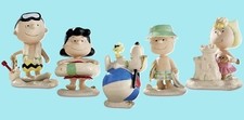 Lenox Peanuts BEACH Figurine Set of 5 New Old...